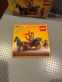 Vintage LEGO 6022 Castle Lion Knights Horse Cart w/ Box Manual 1984 Rare