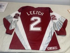 1998 Brian Leetch Ccm NHL ALL STAR GAME JERSEY Red Mens Medium Clean Sewn Mic