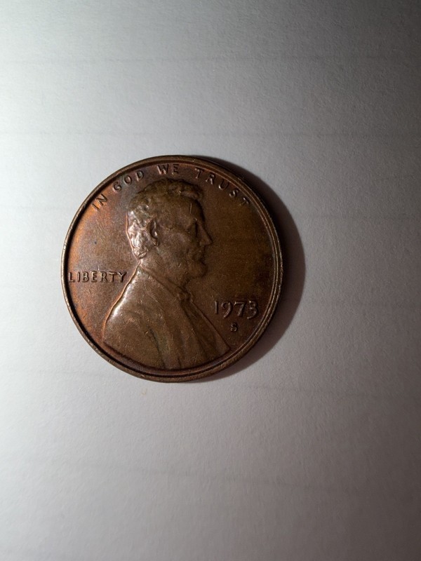 1973 S Mint Penny (San Francisco Mint) Ultra Rare Triple Rim Double Misprint 