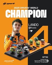 Spark 1/43 McLaren MCL39 Lando Norris 2025 Champion 8-Helmet Set Ltd 399 NOC