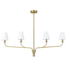 ALBHH Modern 42" Linear Chandelier for Kitchen Island  Dining Room - 4-Light
