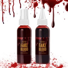 Halloween Fake Blood Makeup Washable Spray Dripping 2.03oz for Zombie