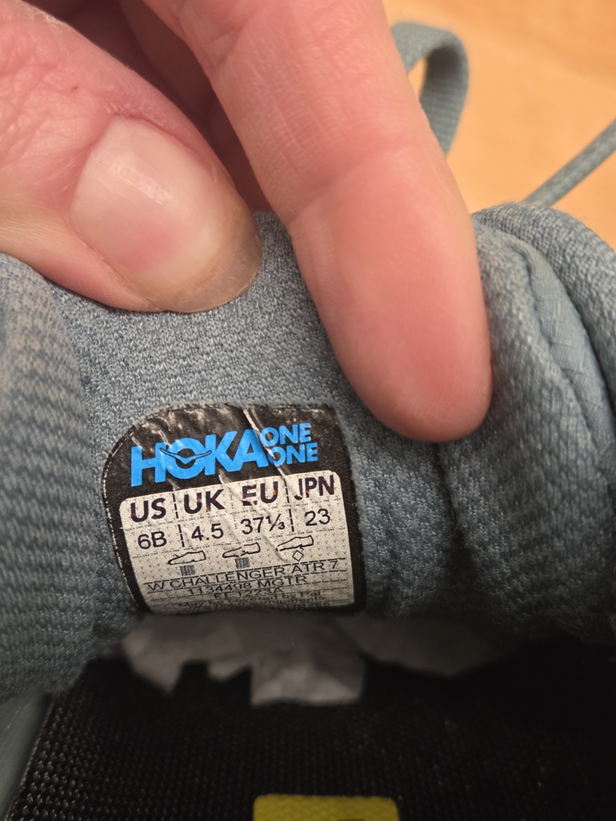 HOKA Challenger ATR 7 'Stone Blue Evening Primrose' Running Shoes Women's Sz 6 thumbnail 8