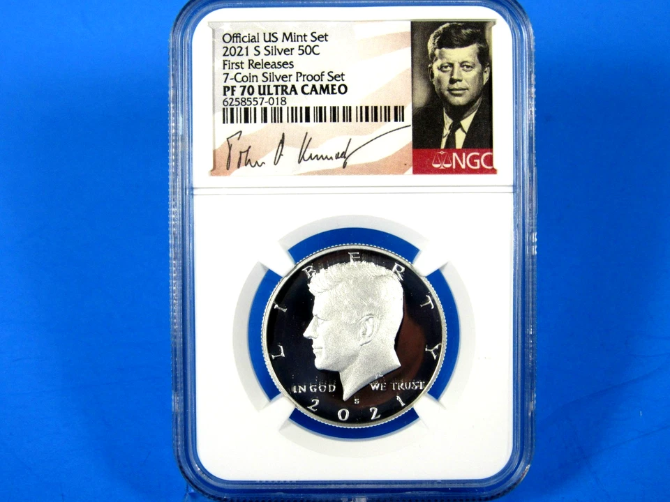 2021 To 2025  S Silver Proof Kennedy Half Dollars NGC Pf 70 Ucam  Portrait Label - Image 4 of 4