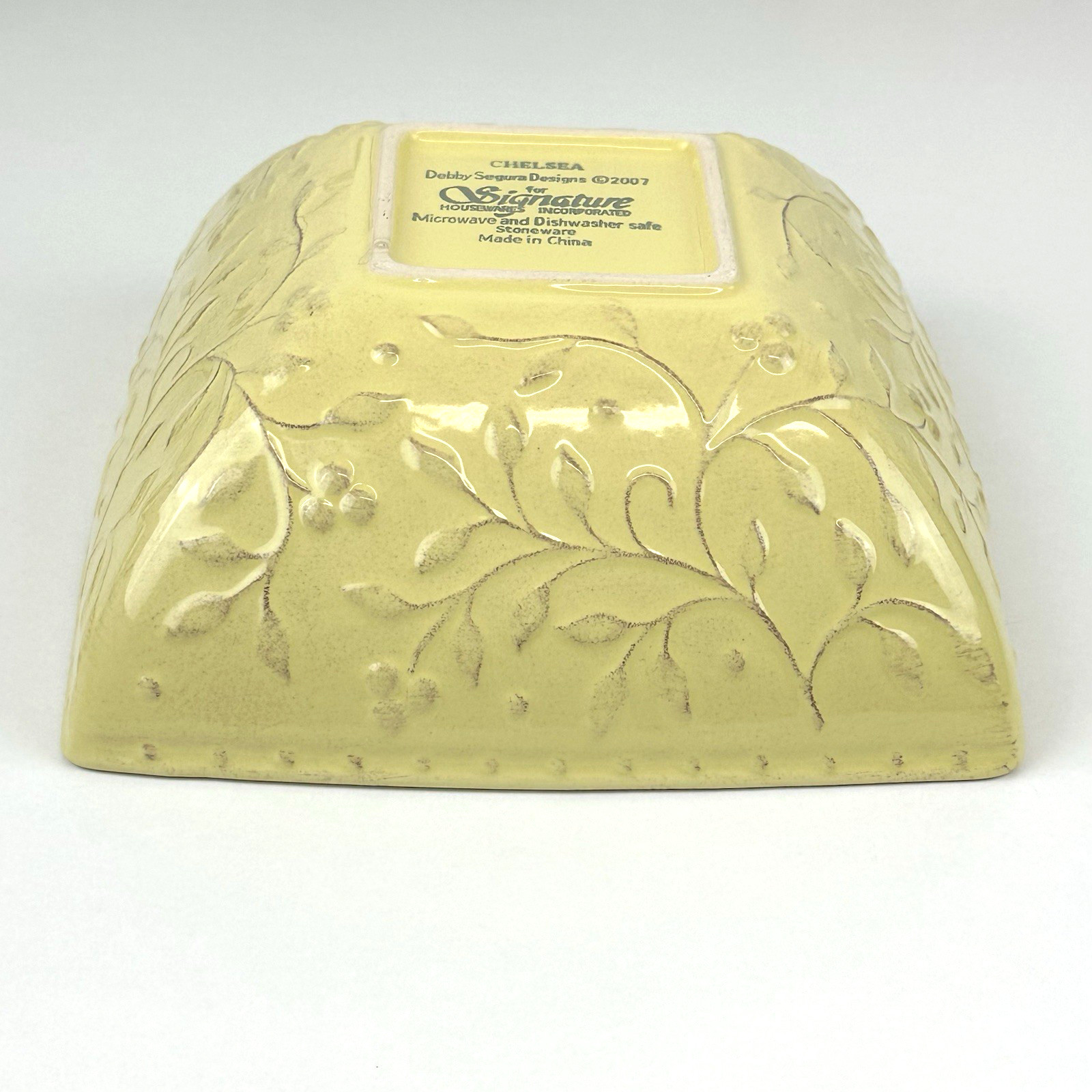 Signature Housewares Yellow Stoneware Chelsea Debby Segura Designs Serving Bowl