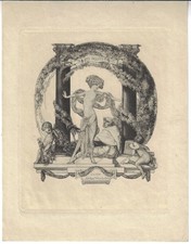 FRANZ VON BAYROS: Exlibris für Gerhard Wunderlich, 1912
