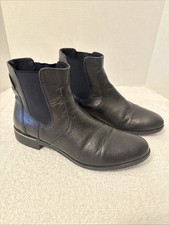 Womens Black Leather Chelsea Boots Size 40/9