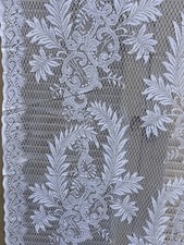 Antique Fern Design White Cotton Scottish lace Sample panelling 60?/72?
