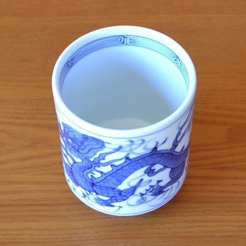 Yunomi Sushi Teacup High-quality Arita-yaki Hasami-yaki Hand-painted Dragon - Picture 5 of 7