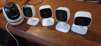 5 Wifi  Tapo Cameras 1 Outdoor 4 Indoor C500, C100, C110 Good Shape With Plug
