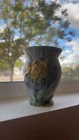 Antique Weller Pottery  vase, floral, blue