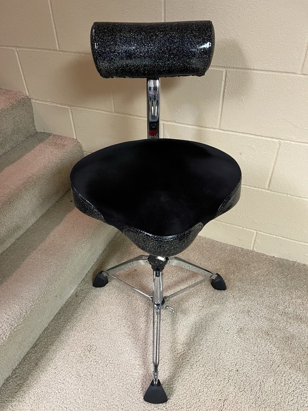 Gibraltar Drum Throne with Backrest; Rare Sparkle Material