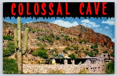 Colossal Cave Tucson Arizona Scenic View Vintage Postcard