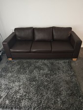 Brown Leather Sofa 3-Seater