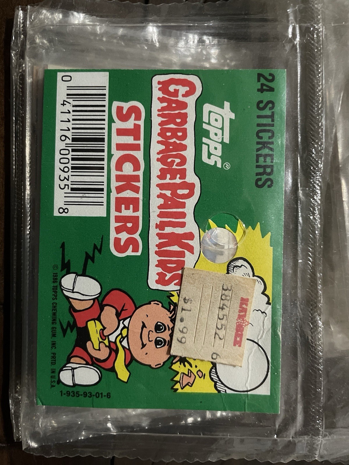 Topps 1986 Garbage Pail Kids Stickers Sealed Pack 24 Stickers