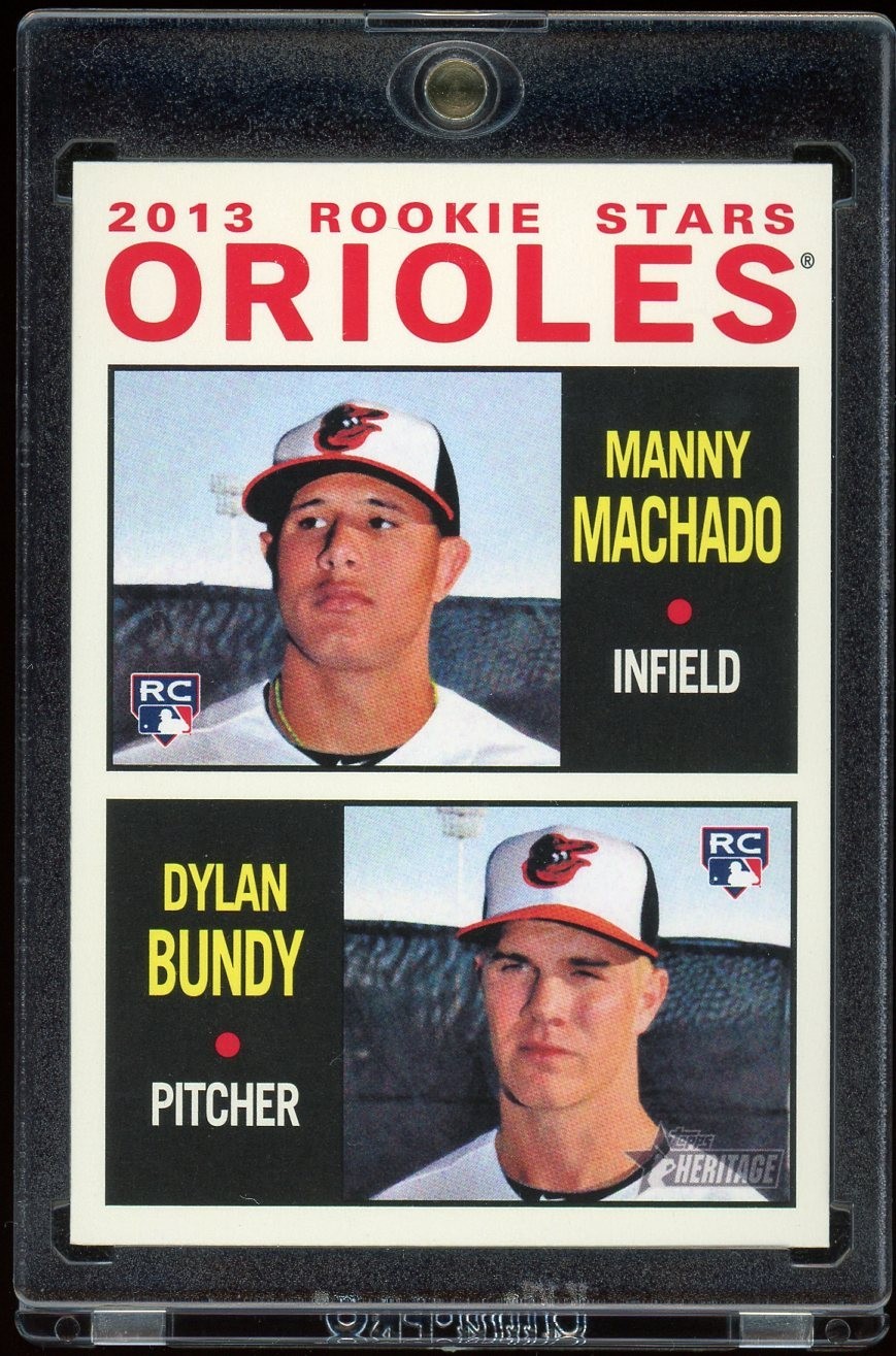 2013 Topps Heritage Manny Machado Dylan Bundy RC #201