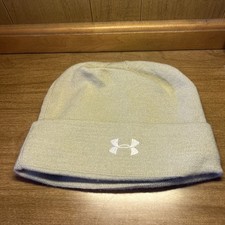 Under Armour Winter Beanie Hat - Tan Cuffed Mesh Lined OSFA Mens