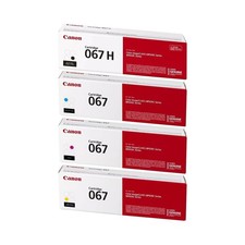 Canon 067 H Black High Yield, 067 Cyan/Magenta/Yellow Standard Yield Toner Set
