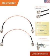 Efficient 1ft 75 Ohm BNC to BNC SDI Cables - 2 Pack for Secure Video Transfer