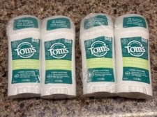 Tom's of Maine Refreshing Lemongrass Long-Lasting Deodorant 2.25oz NEW Lot of 4