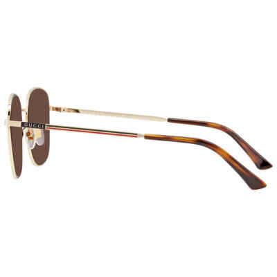 サングラス Gucci Sunglasses GG0837SK 002 Brown Asian Fit Gucci Brown Rectangular Men's Sunglasses GG 0837SK 002 57