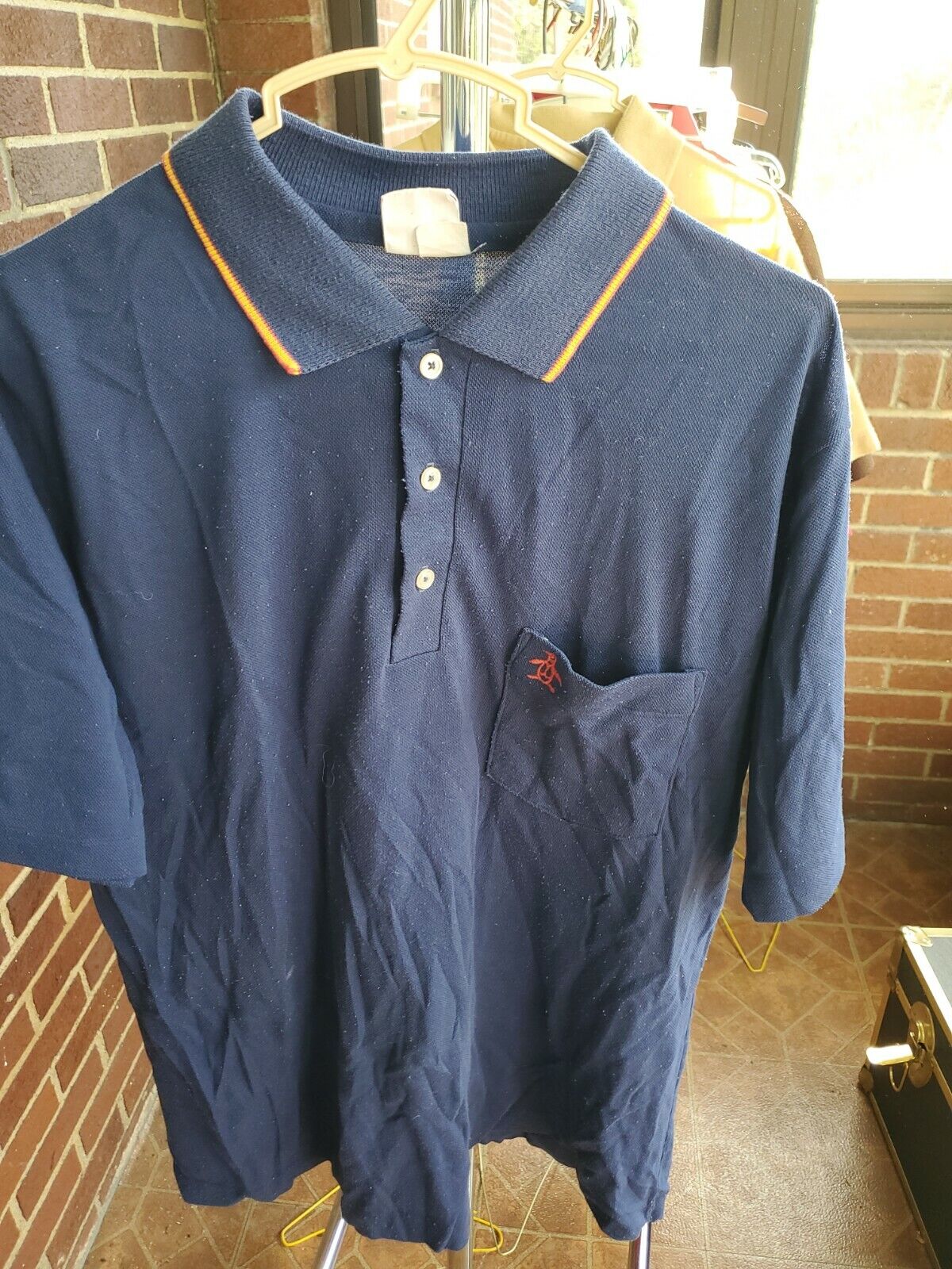 Vintage 70s Grand Slam Munsingwear Penguin Short Sleeve Polo Shirt Men L  Blue eBay