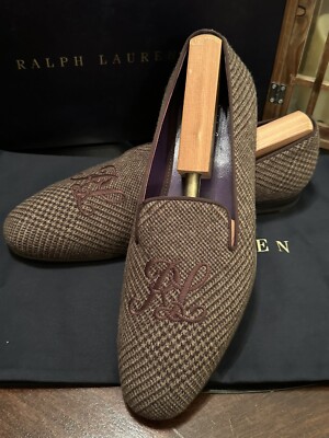 Ralph Lauren Purple Label Size 10 Wool Crest Slippers Shoes Made in Italy New! s-l1200.jpg main image 3