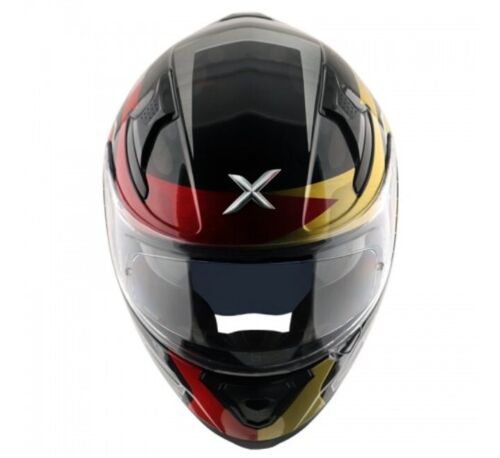 Helmet full face motorcycle Axor Apex Chromtech Gloss Black Red ECE 22.05 DOT - Bild 3 von 4