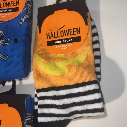Halloween Socks Kids l Mummy Pumpkin Jack O Lantern 6 Pk SHOE SIZE 10-4 - Picture 5 of 10