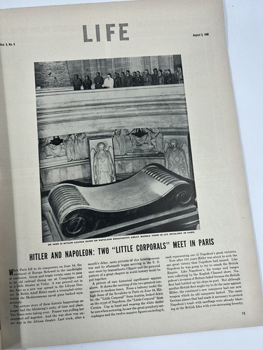 Life Magazine Lucille Ball WWII France Surrenders Hitler Mussolini August 5 1940 - Imagen 4 de 9