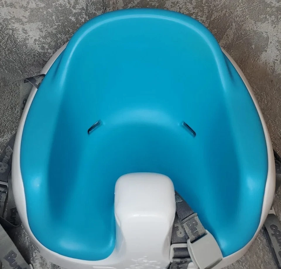 Asiento de espuma para bebé Bumbo multi ajustable elevador azul gris bandeja silla para niños pequeños Foto 3 de 4