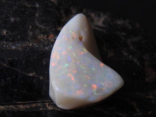 Australian Opal Natural Polished Multi Fire Rough Slice/18X13X8 MM - Picture 5 of 8