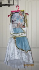 Greek Goddess Halloween Costume Girl's Large 10-12 Blue White Dress