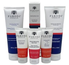 Parodi 6 Piece Moisturizer Polish Hand Foot Cream Scrub Muscle Lotion RARE