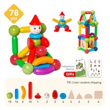 78 Pcs Magnetic Constructor  Set Building Blo...