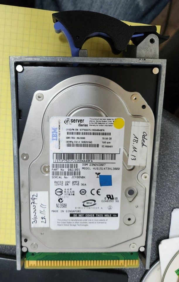 IBM FC 4327 39J3696 97P3000 70.56GB 15K U320 SCSI 3.5” Hard Disk Drive w/caddy - Image 2 of 4