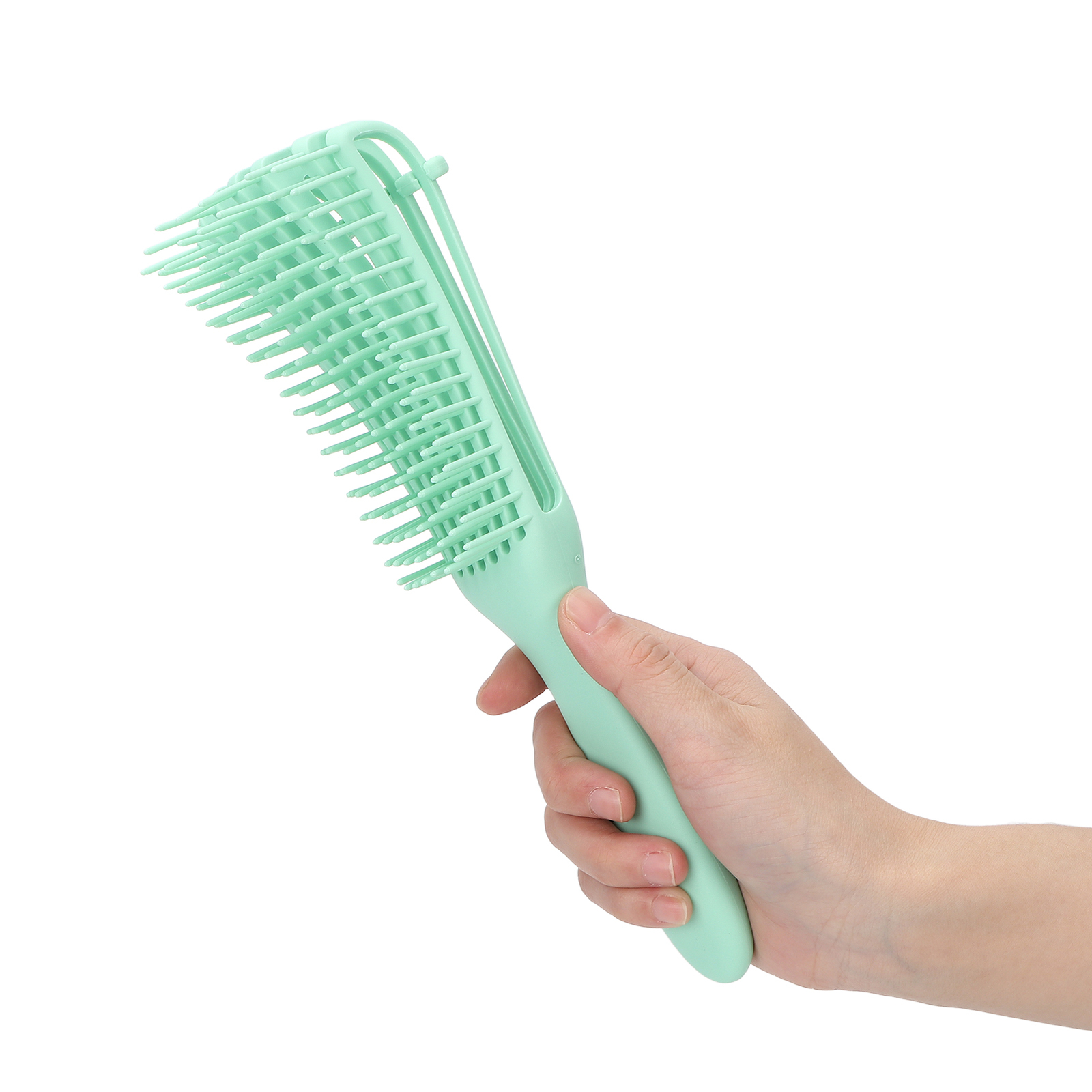 Mint Green Detangling Brush Convenient Practical Safe Reliable Matte