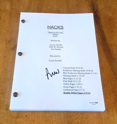 Lucia Aniello Signed Hacks Pilot Episode Script 37 Pages ACOA COA