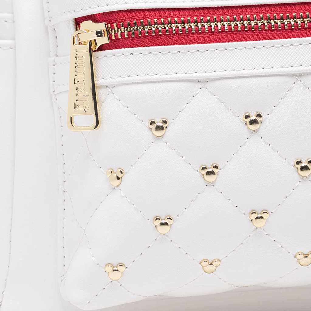 Loungefly Disney Minnie Mouse White & Red Princess Quilted 