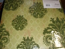 NEW MBI Top Loading Scrapbook 20 pages 12" X 12" GREEN WALLPAPER DESIGN