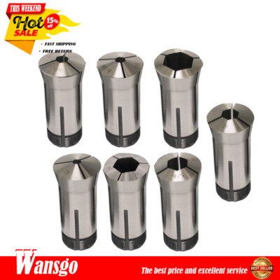NEW 5C 0.0006TIR Collet Hex Set 1/4'', 5/16'', 3/8'', 1/2'', 5/8'', 3/4'', 7/8'' 7Pc