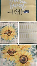 Sunflowers  Home Sweet Home 18x18 Throw Pillow Covers   Set Of 4  
