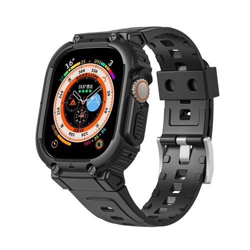 For iWatch Ultra 2/1 49mm Series 9/8/7 45/41mm Rugged TPU Case Cover Sport Bands - Picture 4 of 11