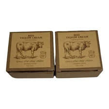 2 Pack BEEF TALLOW CREAM With HONEY  Natural 2.5 oz Each NEW