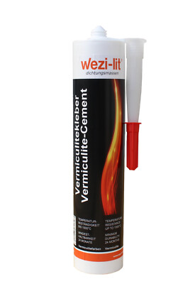 wezi-lit Vermiculitekleber 1000° feuerfester Ofenkleber Kamin hitzebeständig