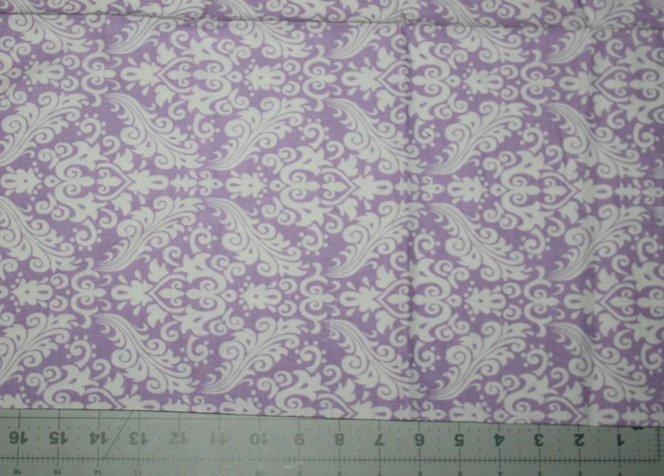 cotton quilting fabric 1 yard Riley Blake Purple medium damask - Image 2 of 2
