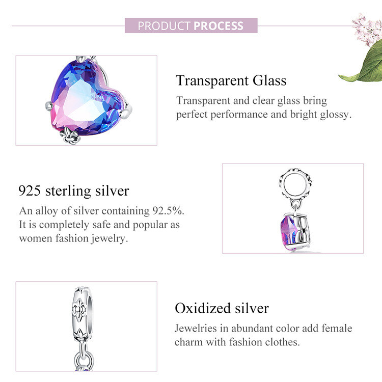 Fashion Women Authentic 925 Sterling Silver Family Pendant Charm Fit Bracelets E