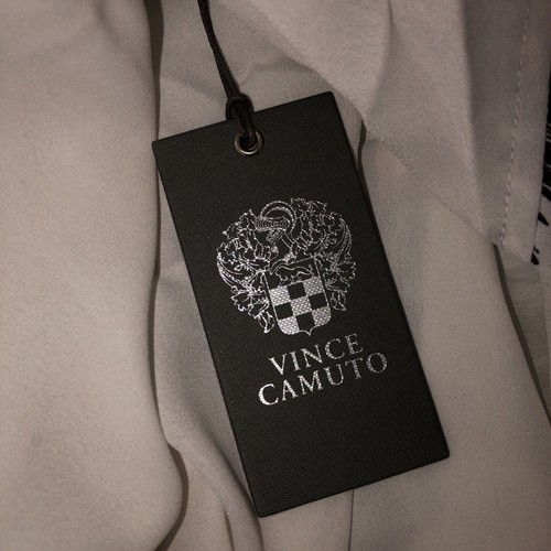 Camicia top Vince Camuto XS NUOVA CON ETICHETTE bianca nera floreale designer $99 🧡 - Foto 6 di 12