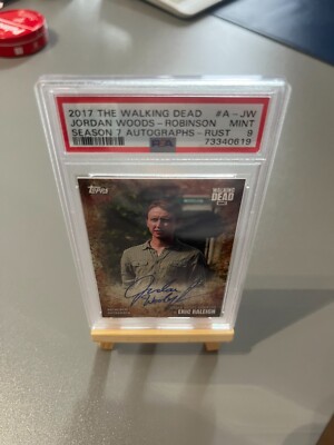 Eric Raleigh /99 The Walking Dead Season 7 Authentic Autograph PSA Jordan Woods