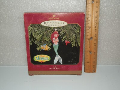 Hallmark Disneys Little Mermaid 1997 Ariel Flounder Sebastian Christmas Ornament